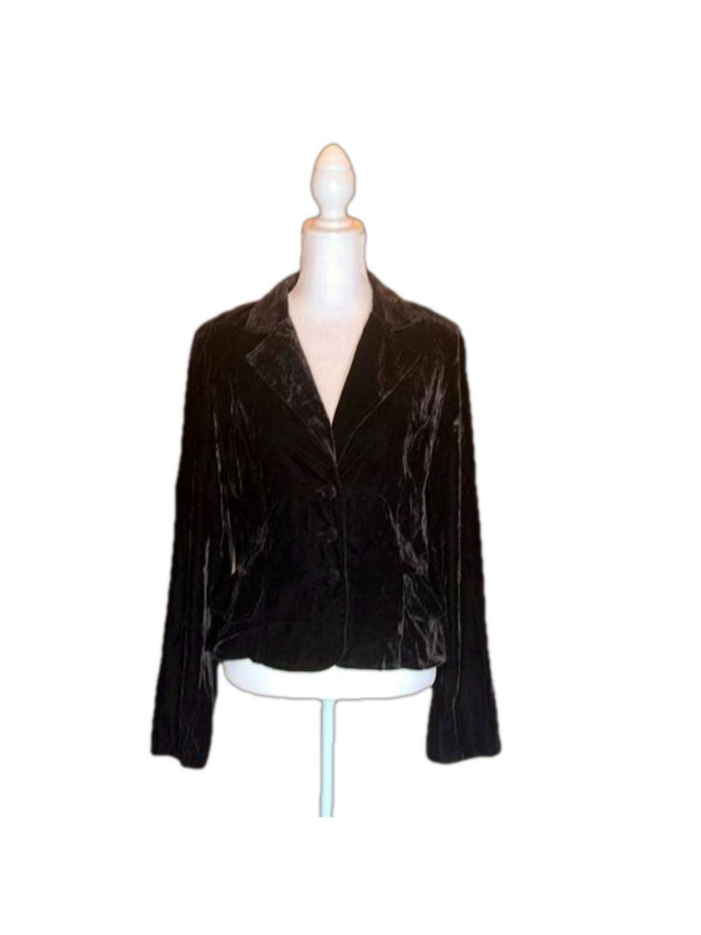 A. BYER Adorable Vintage Black, Plum, Brown Velvet Blazer Size M